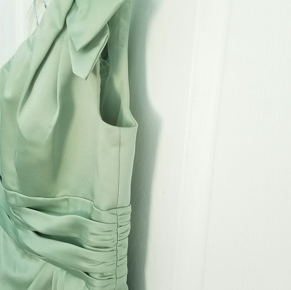 David's Bridal Mint Bridesmaid Dress - Picture 4 of 16